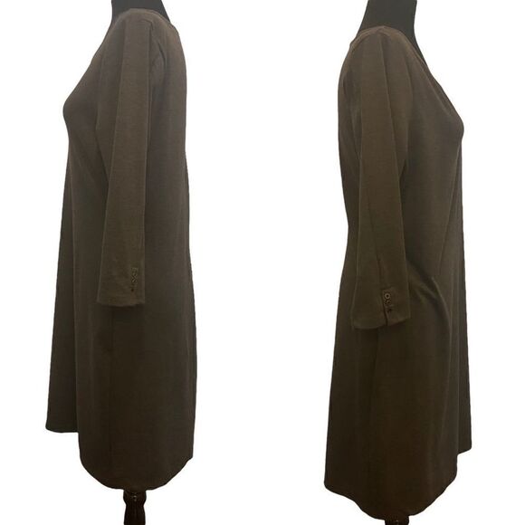 Old Navy Dark Gray Long Sleeve Knit Dress Size Large - Picture 3 of 11